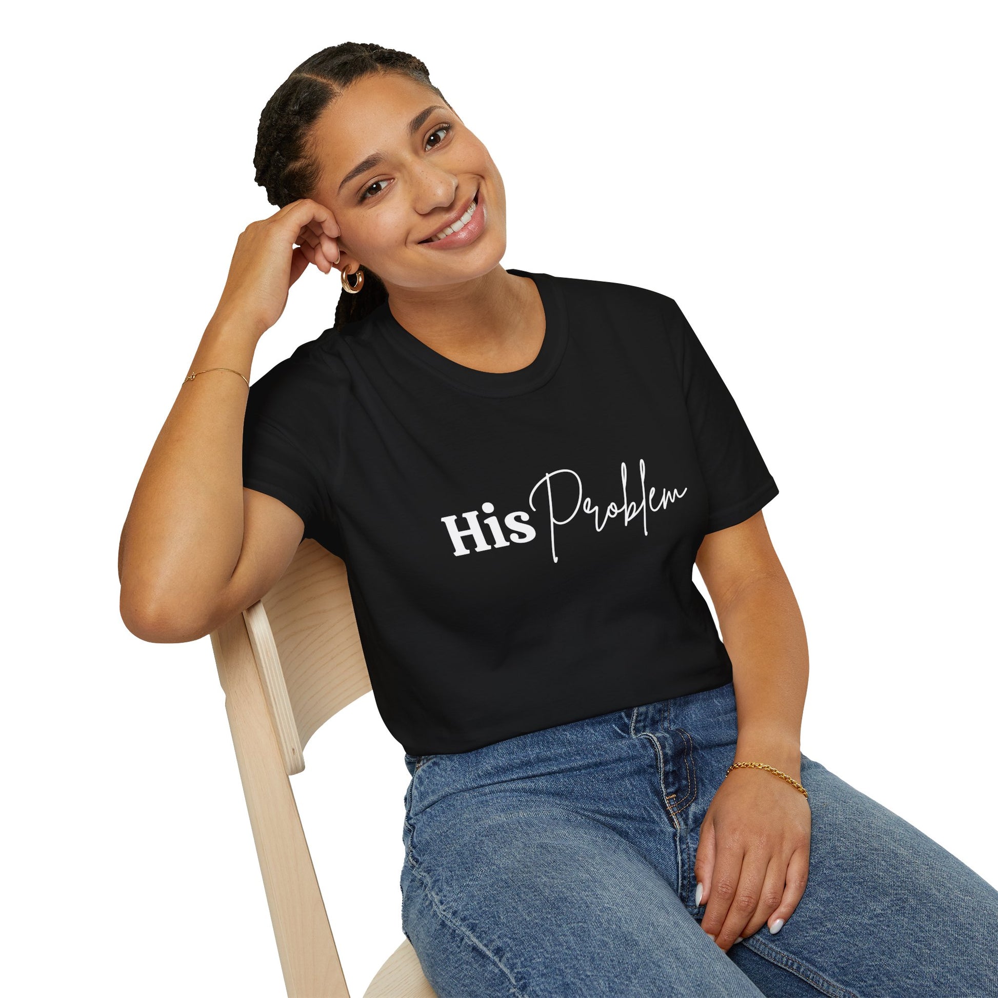 Unisex Softstyle T-Shirt with 'His Problem' Design - Perfect Gift for Couples, Friends, Everyday Wear, Casual Style, Birthday