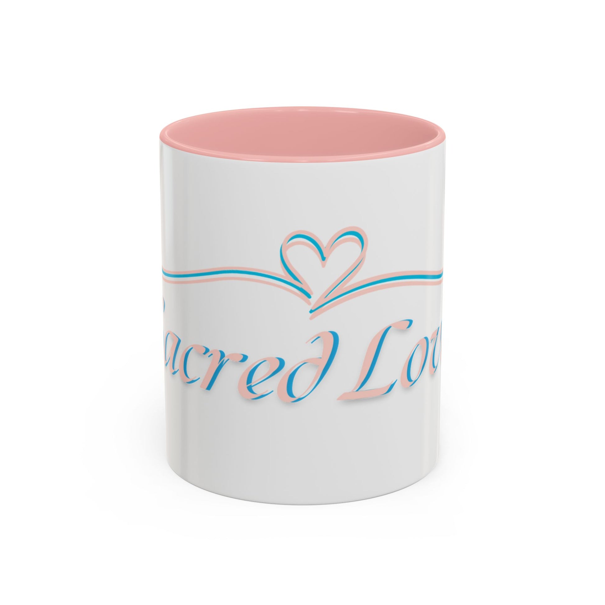 Sacred Love Accent Coffee Mug - Perfect Gift for Coffee Lovers, Romantic Occasions, Valentine's Day, Personalized Mug, Home Decor