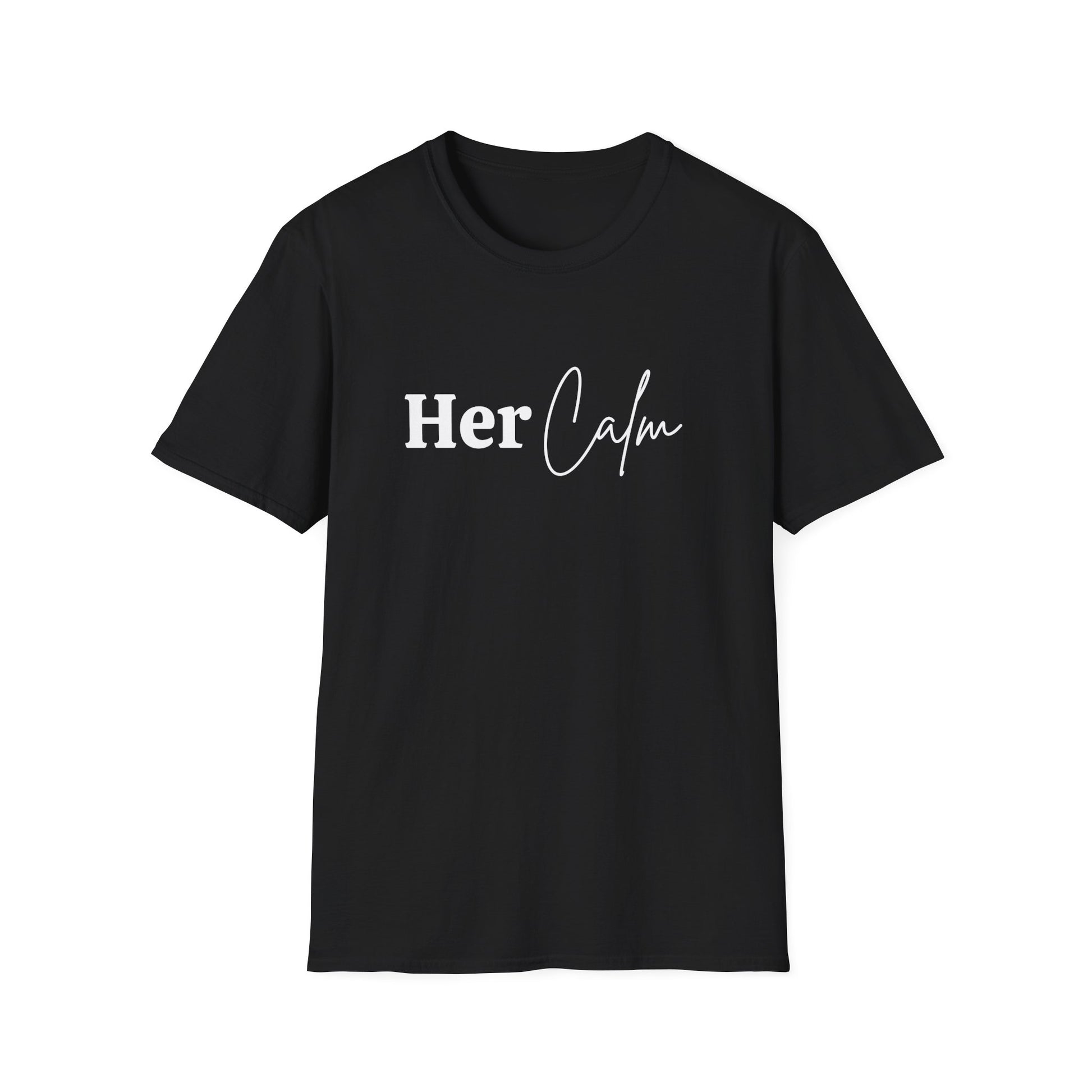 Her Calm Unisex Softstyle T-Shirt | Relaxed Fit Tee for Mindfulness, Self-Care Gift, Casual Wear, Everyday Comfort, Trendy Outfit