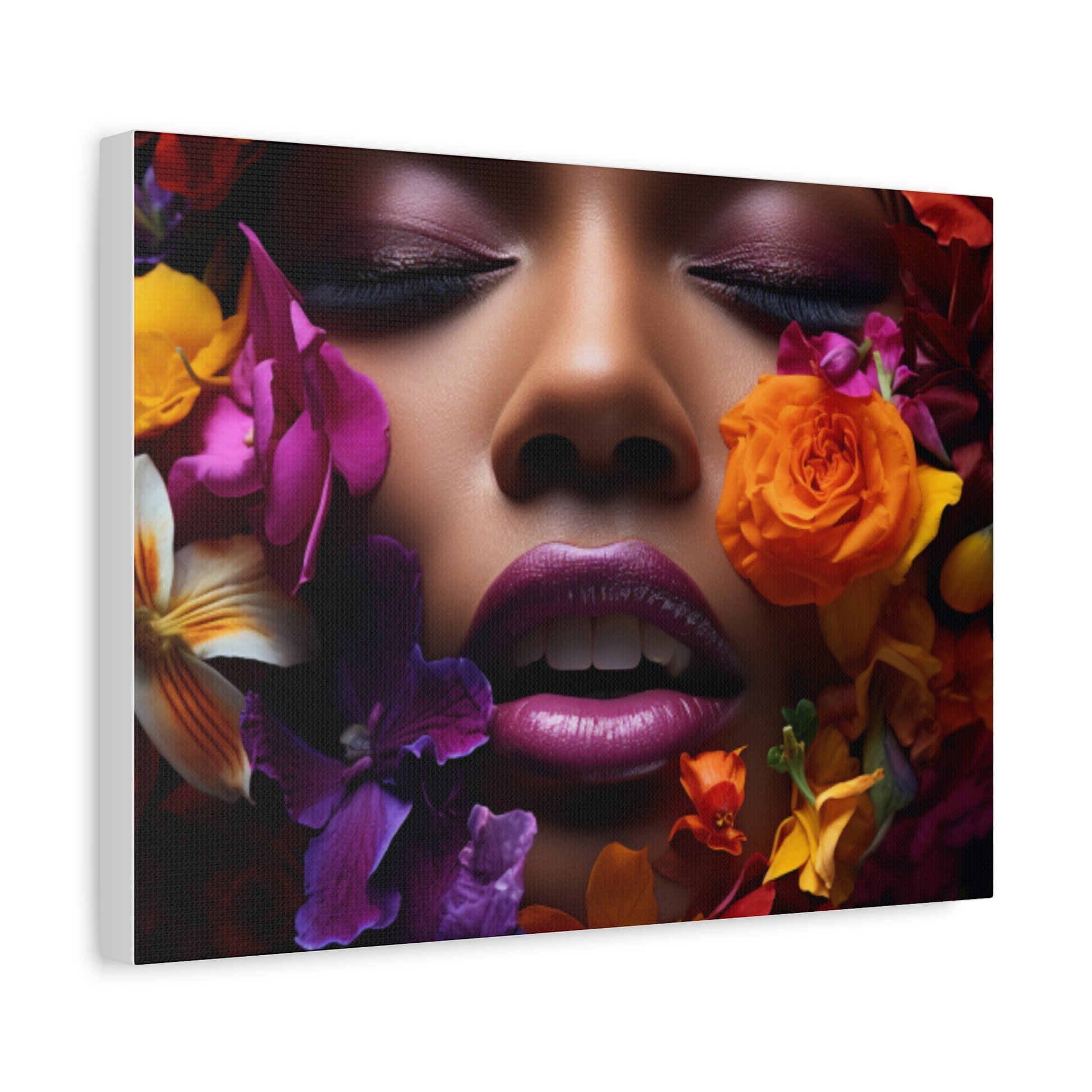 Vibrant Floral Canvas Print, Wall Art, Home Décor, Art for Living Room, Gift for Her, Unique Floral Artwork