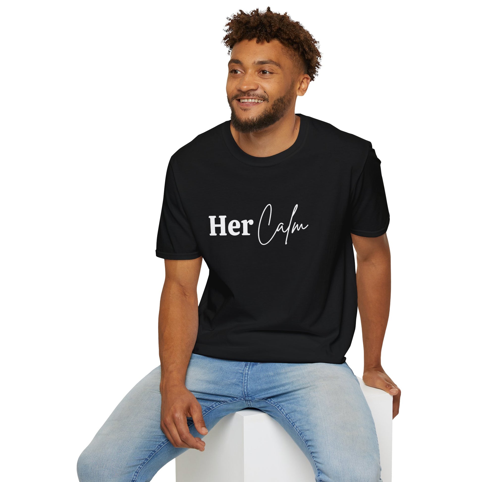 Her Calm Unisex Softstyle T-Shirt | Relaxed Fit Tee for Mindfulness, Self-Care Gift, Casual Wear, Everyday Comfort, Trendy Outfit