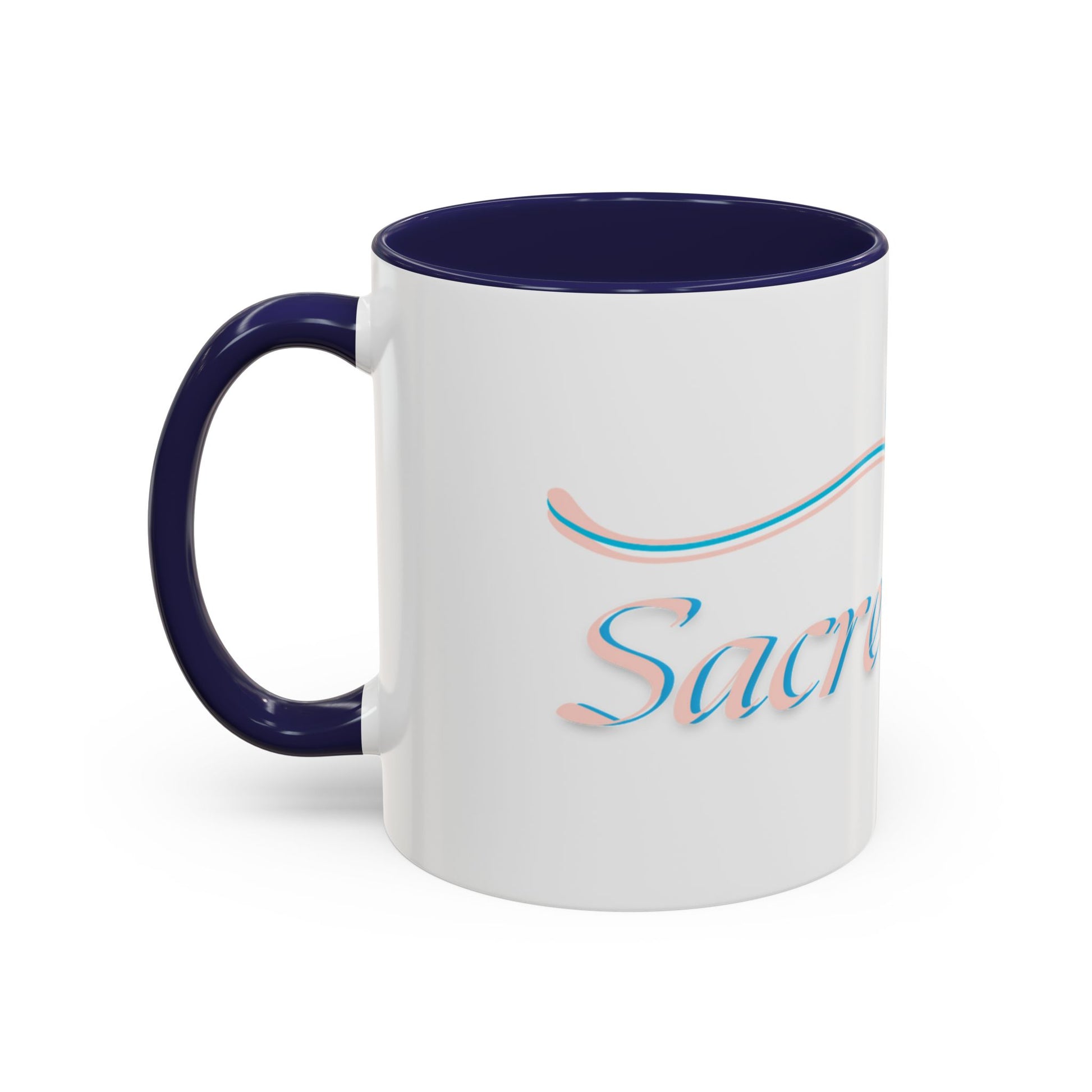 Sacred Love Accent Coffee Mug - Perfect Gift for Coffee Lovers, Romantic Occasions, Valentine's Day, Personalized Mug, Home Decor