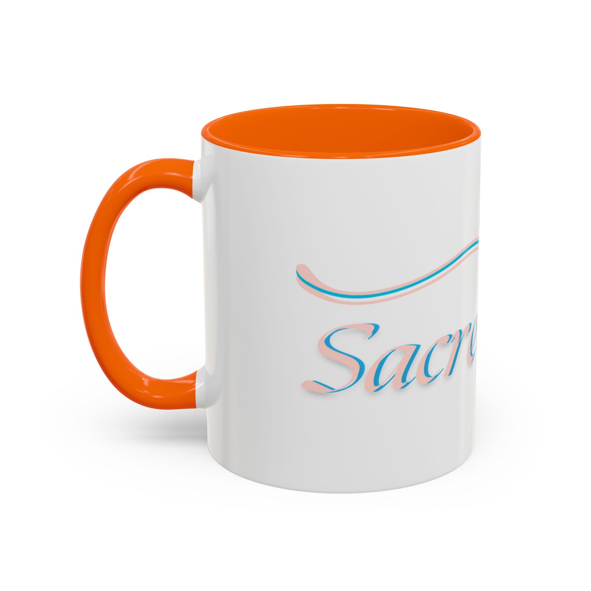 Sacred Love Accent Coffee Mug - Perfect Gift for Coffee Lovers, Romantic Occasions, Valentine's Day, Personalized Mug, Home Decor