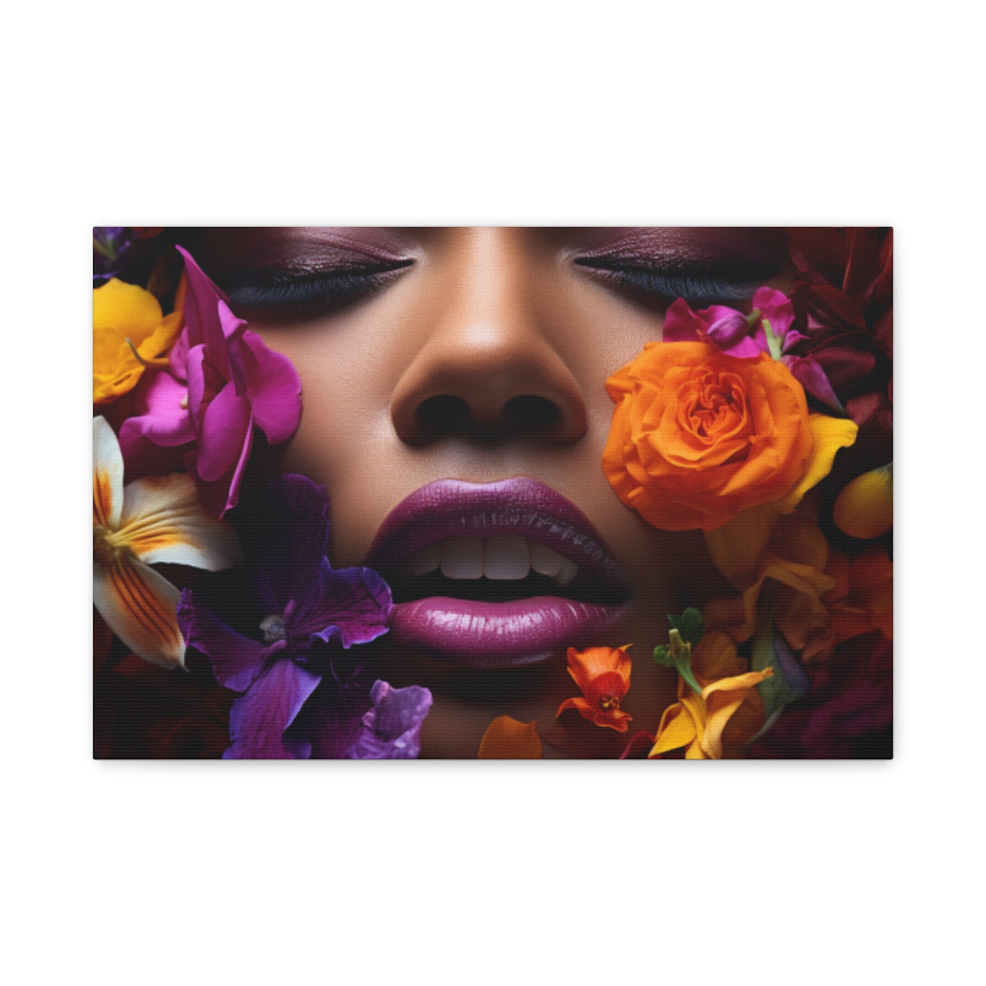 Vibrant Floral Canvas Print, Wall Art, Home Décor, Art for Living Room, Gift for Her, Unique Floral Artwork