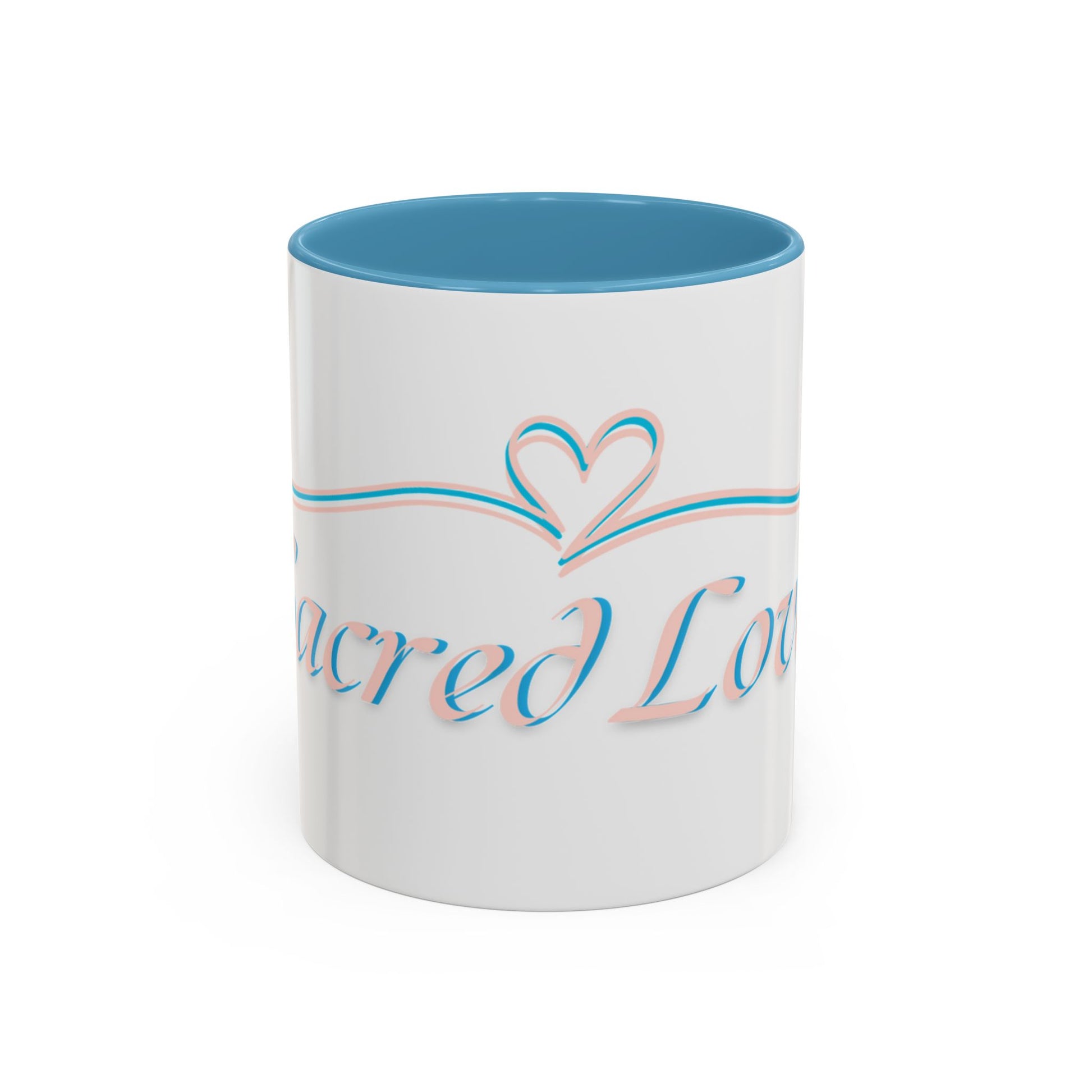 Sacred Love Accent Coffee Mug - Perfect Gift for Coffee Lovers, Romantic Occasions, Valentine's Day, Personalized Mug, Home Decor