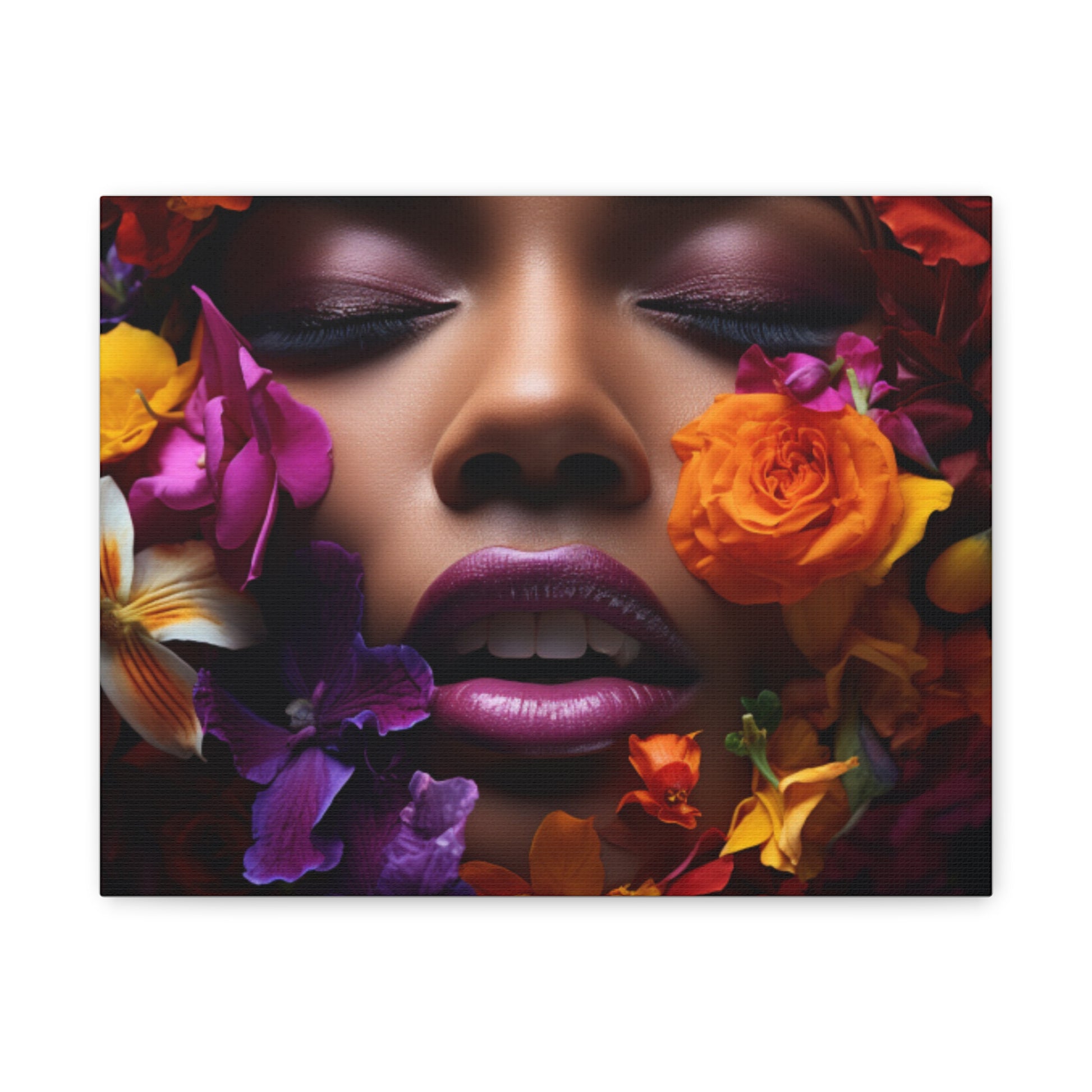 Vibrant Floral Canvas Print, Wall Art, Home Décor, Art for Living Room, Gift for Her, Unique Floral Artwork