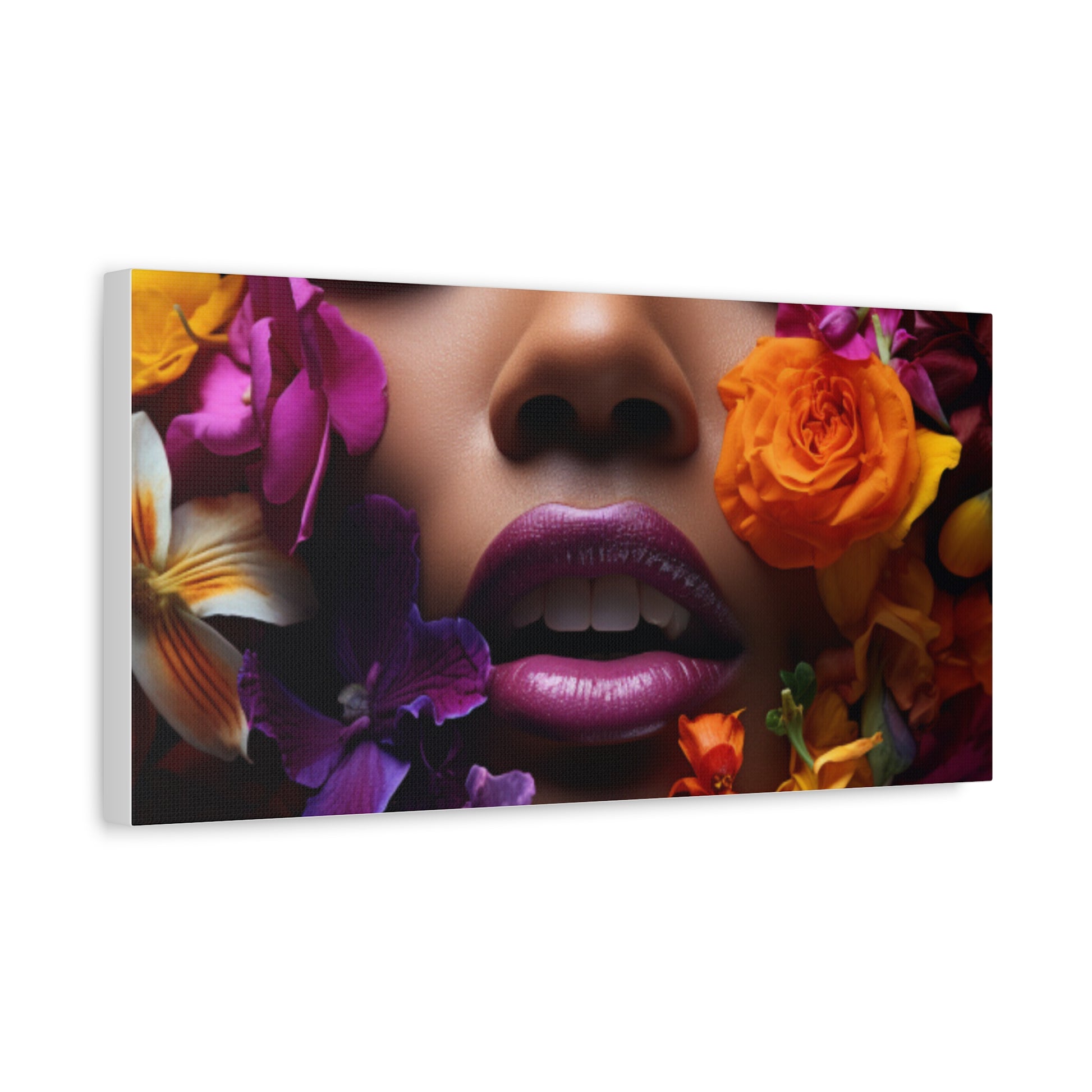Vibrant Floral Canvas Print, Wall Art, Home Décor, Art for Living Room, Gift for Her, Unique Floral Artwork