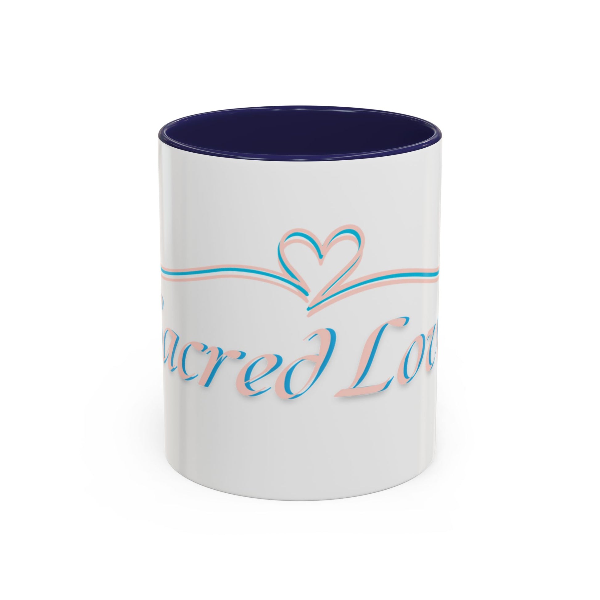 Sacred Love Accent Coffee Mug - Perfect Gift for Coffee Lovers, Romantic Occasions, Valentine's Day, Personalized Mug, Home Decor