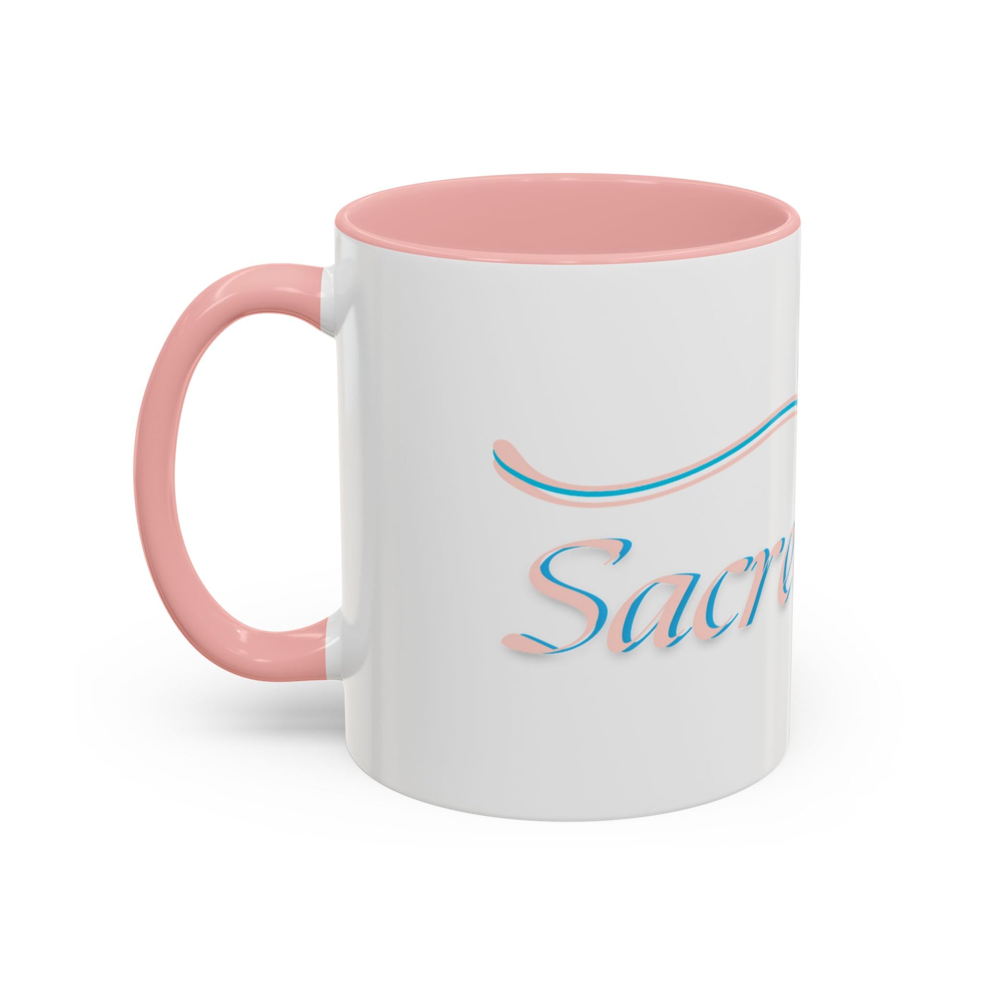Sacred Love Accent Coffee Mug - Perfect Gift for Coffee Lovers, Romantic Occasions, Valentine's Day, Personalized Mug, Home Decor