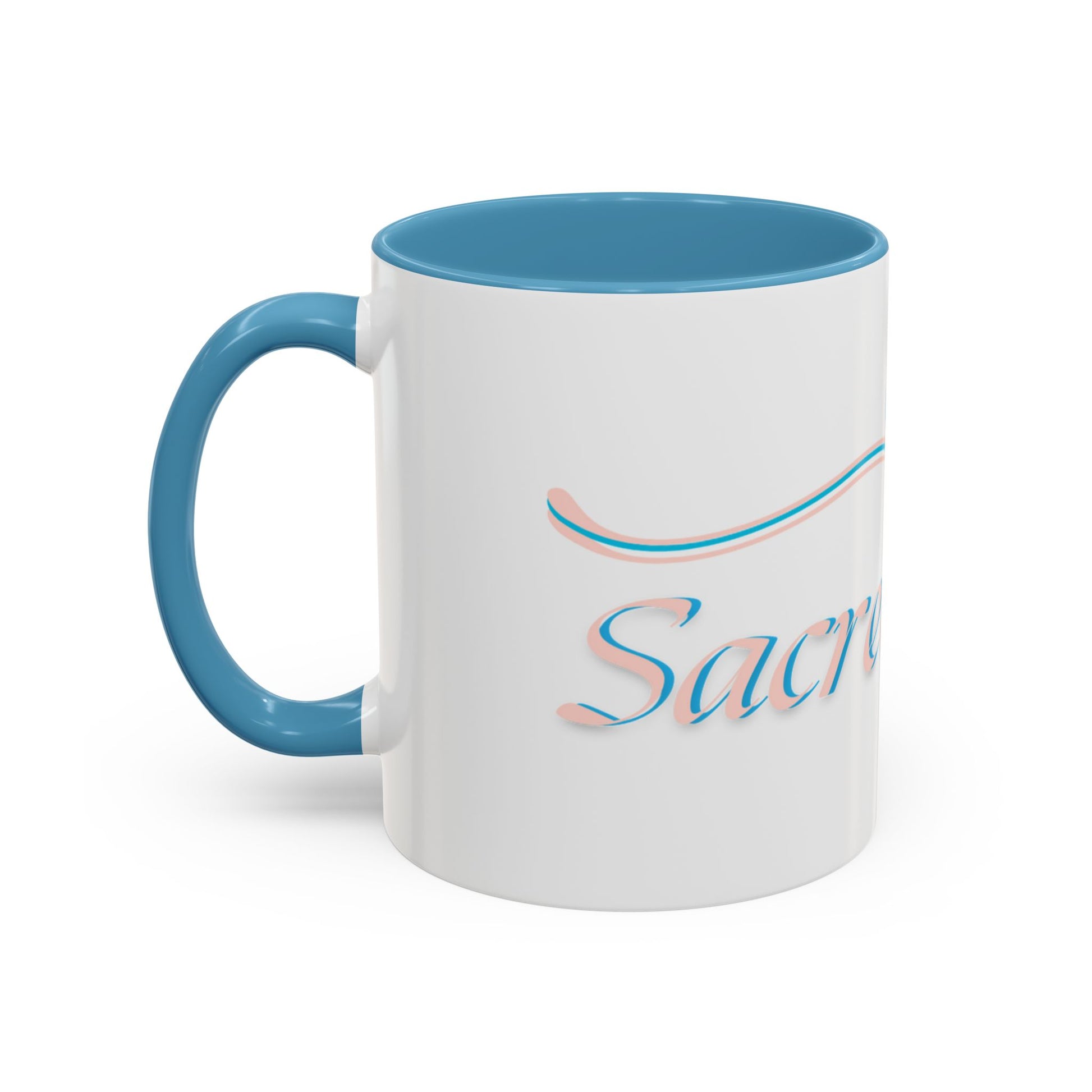 Sacred Love Accent Coffee Mug - Perfect Gift for Coffee Lovers, Romantic Occasions, Valentine's Day, Personalized Mug, Home Decor
