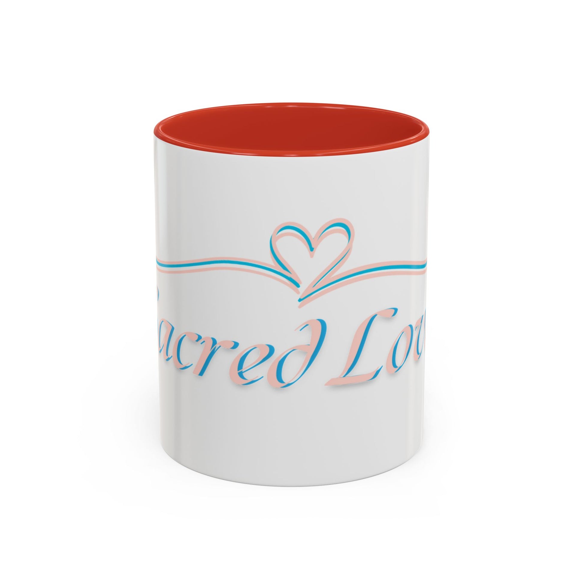 Sacred Love Accent Coffee Mug - Perfect Gift for Coffee Lovers, Romantic Occasions, Valentine's Day, Personalized Mug, Home Decor