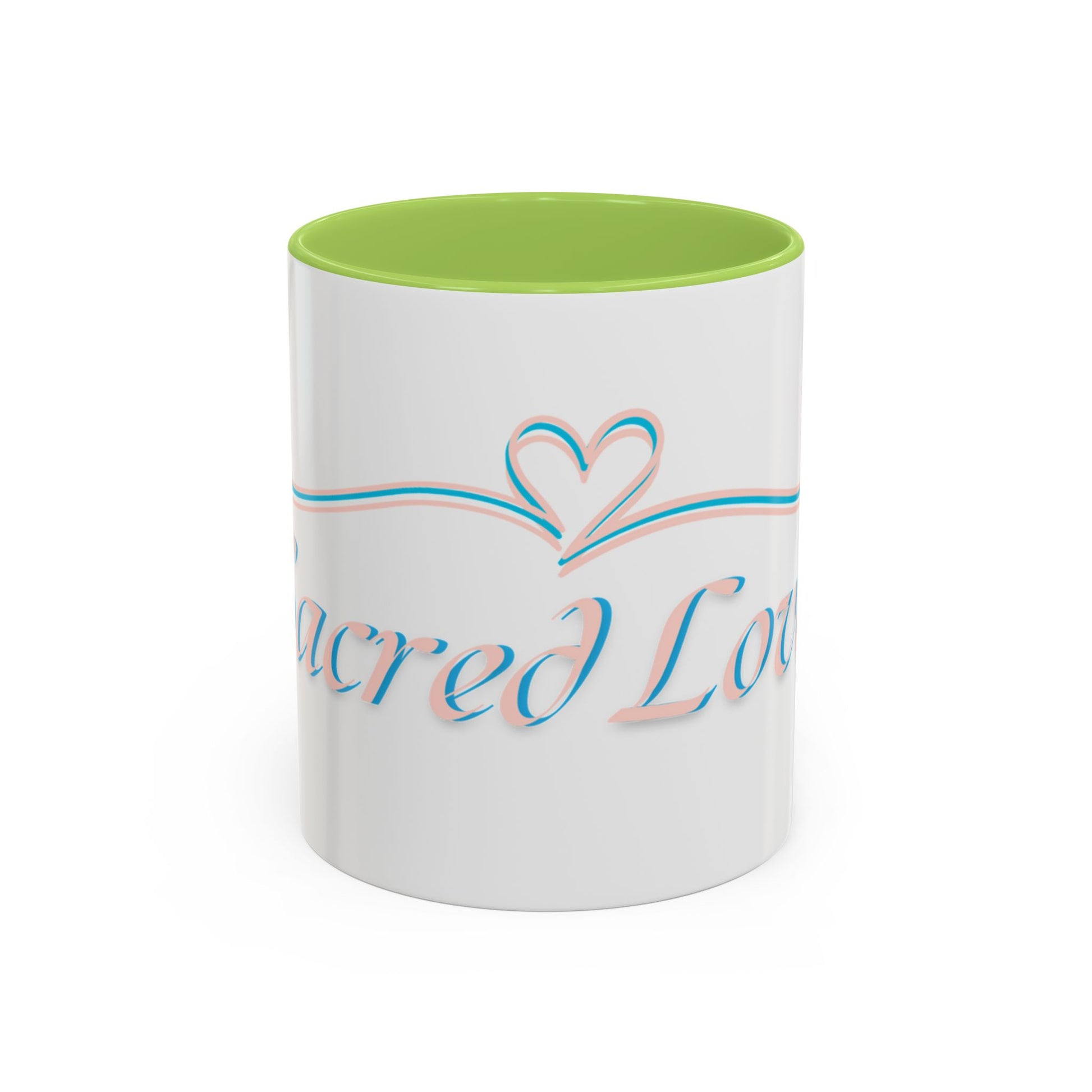 Sacred Love Accent Coffee Mug - Perfect Gift for Coffee Lovers, Romantic Occasions, Valentine's Day, Personalized Mug, Home Decor