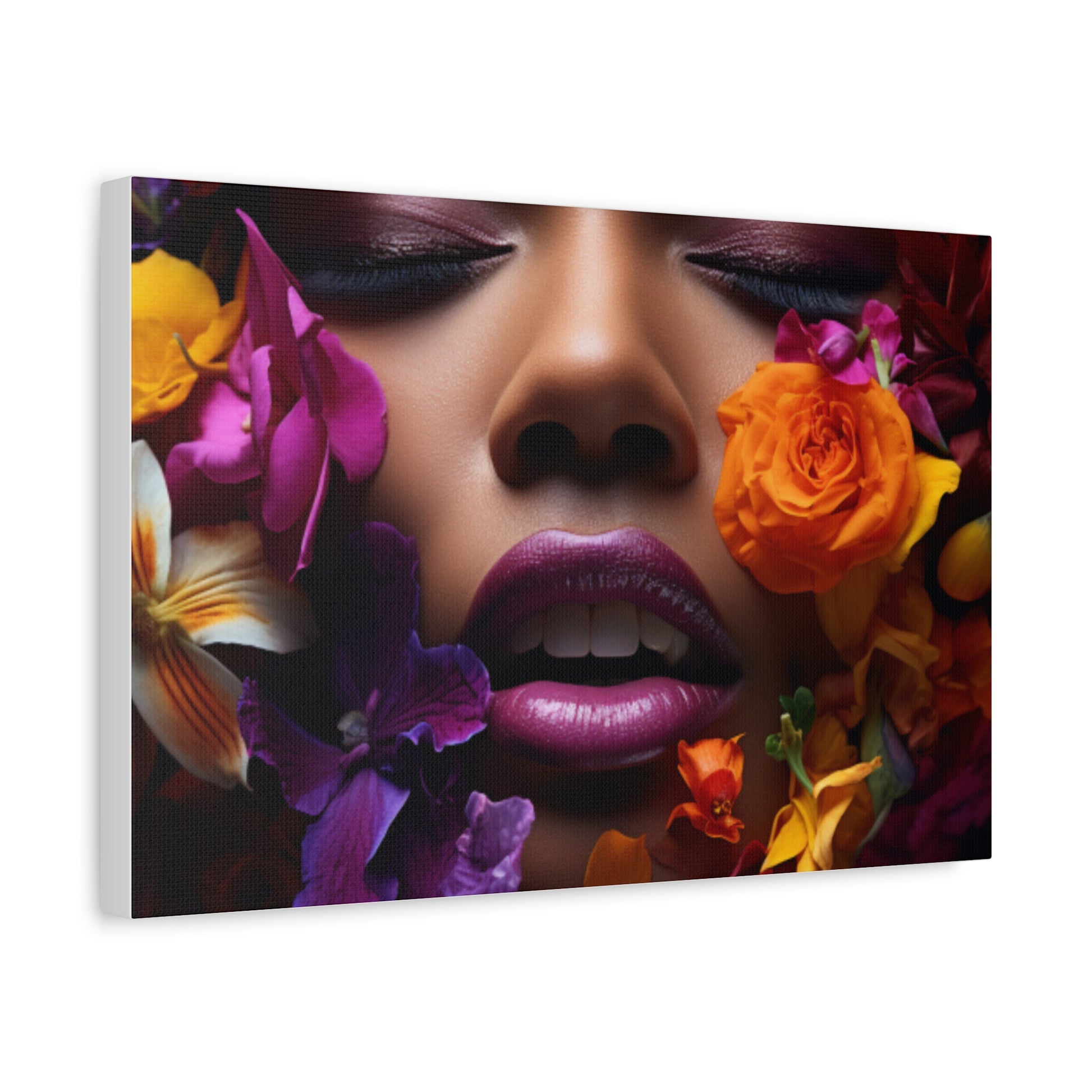Vibrant Floral Canvas Print, Wall Art, Home Décor, Art for Living Room, Gift for Her, Unique Floral Artwork