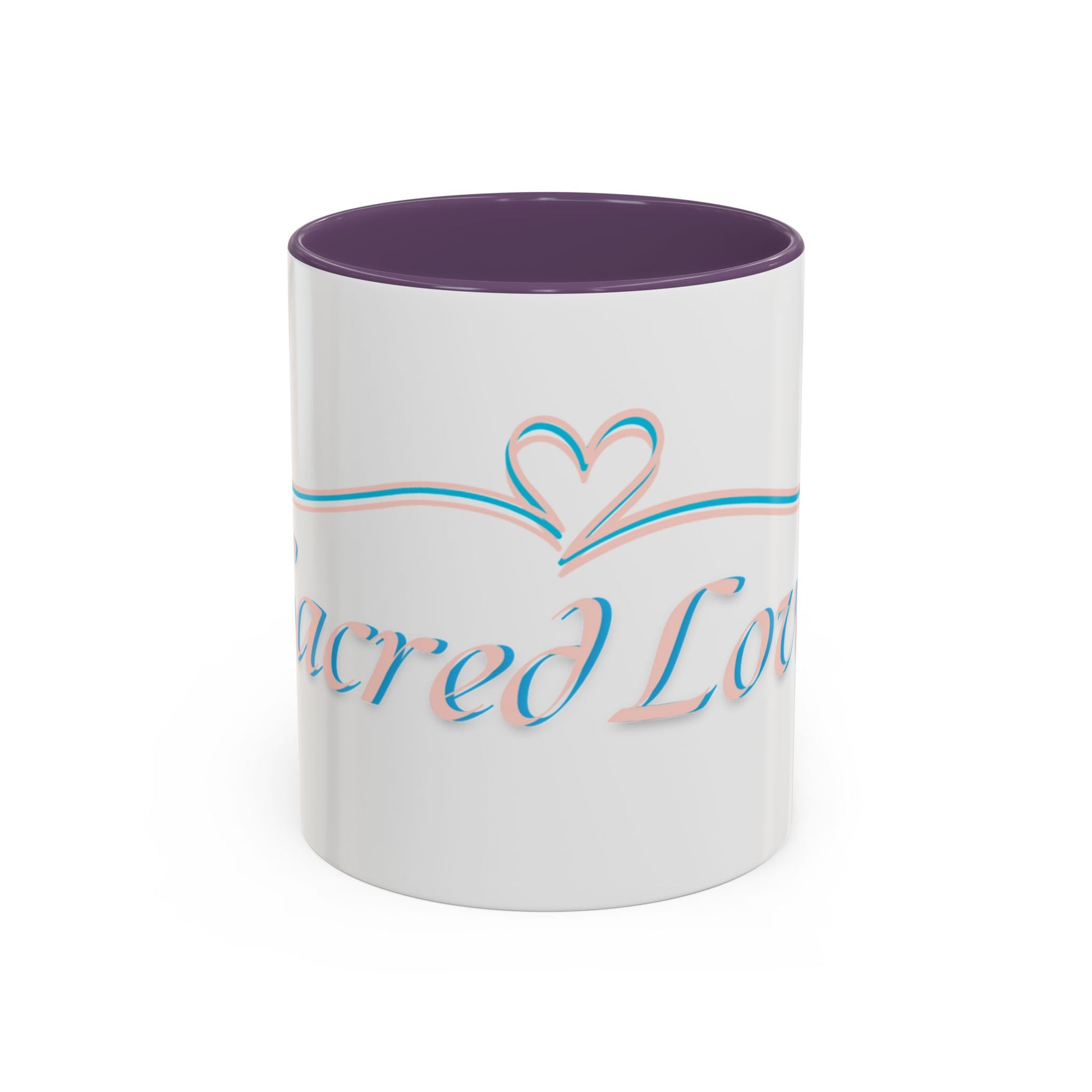 Sacred Love Accent Coffee Mug - Perfect Gift for Coffee Lovers, Romantic Occasions, Valentine's Day, Personalized Mug, Home Decor