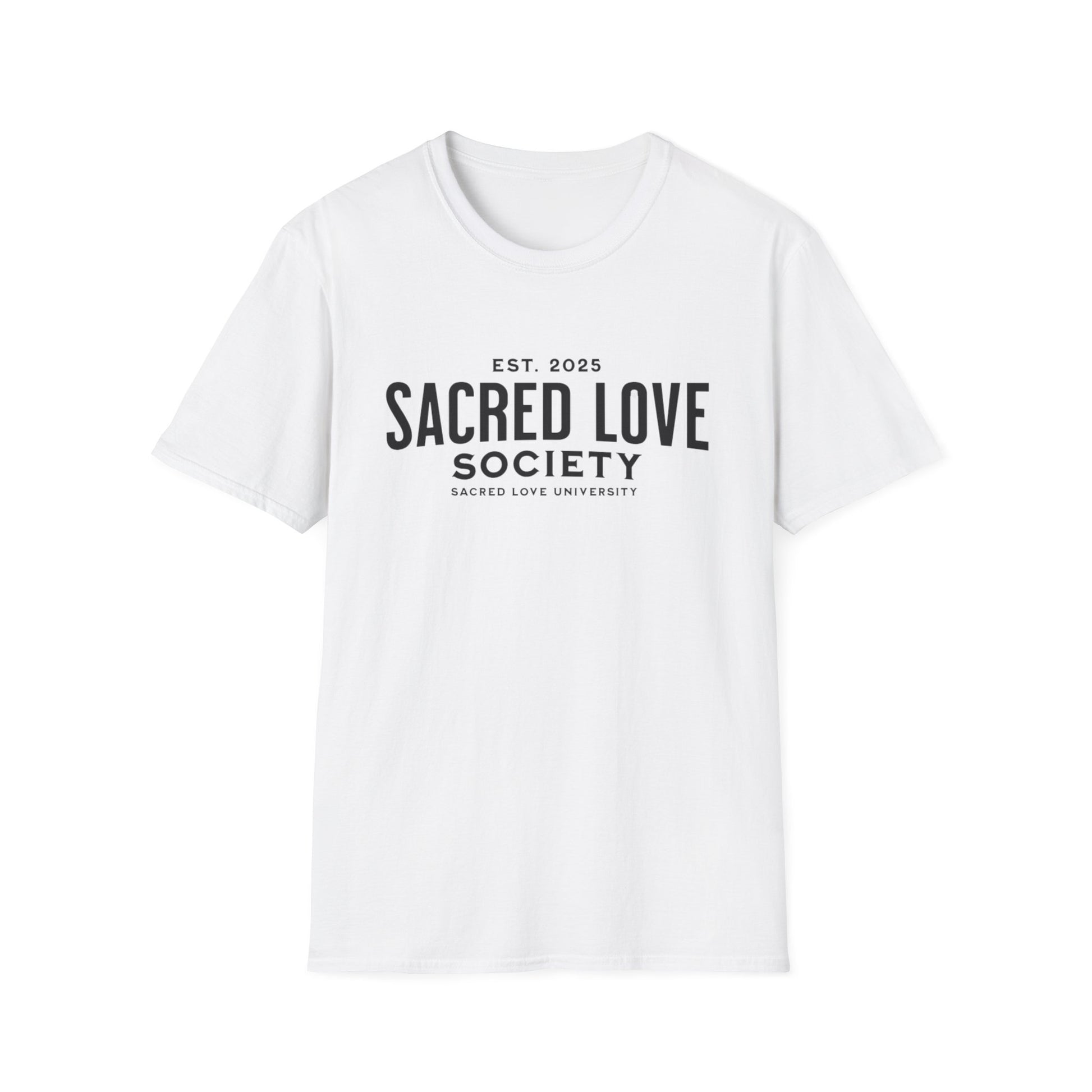 Softstyle T-Shirt with 'Sacred Love Society' Design - Perfect for Casual Wear, Gifts, Festivals, and Everyday Comfort For Men and Women