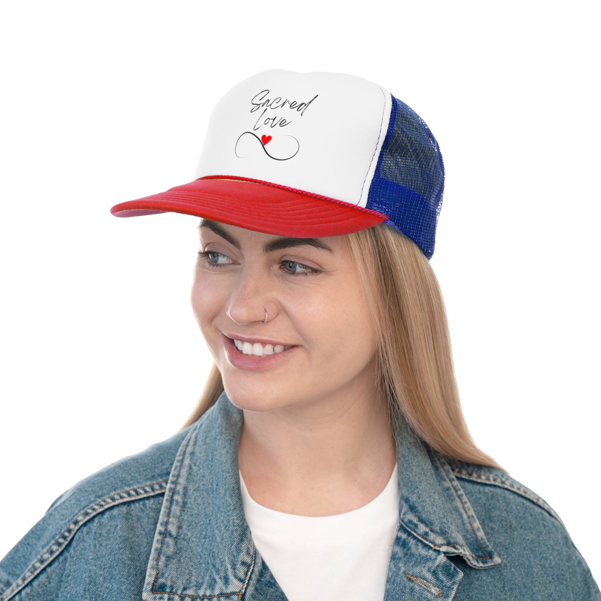 Sacred Love Trucker Cap - Stylish Mesh Hat for Couples & Every Day Wear